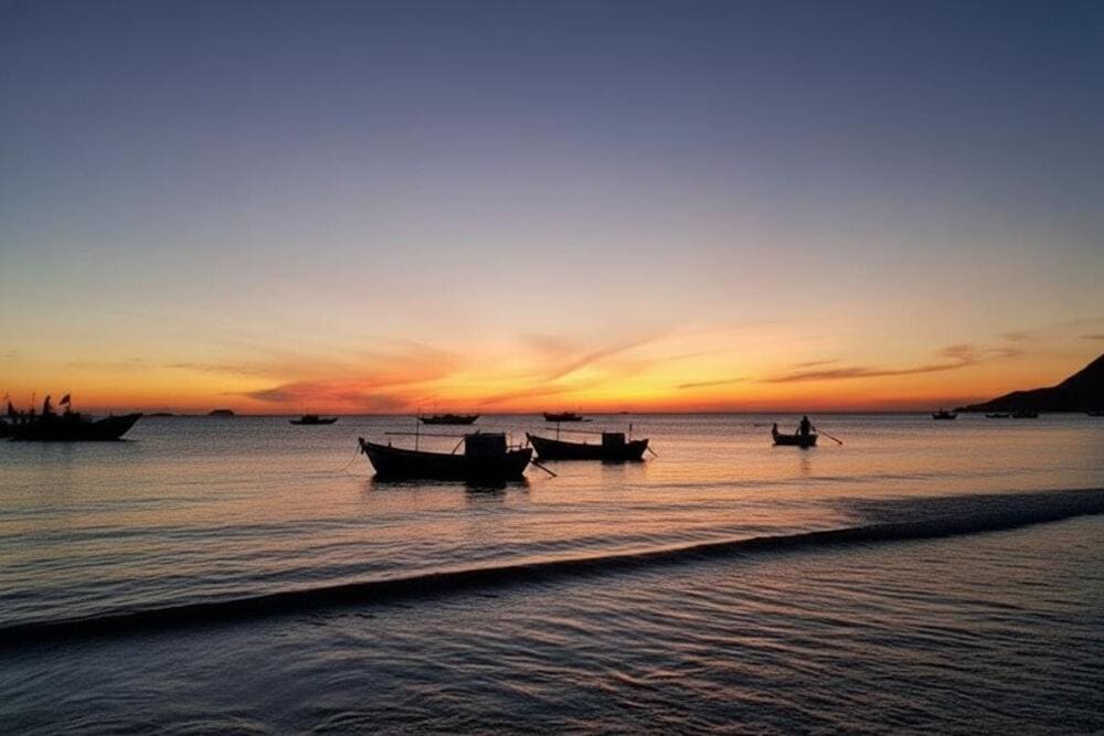Ngắm bình minh và hoàng hôn trên biển Thiên Cầm là trải nghiệm đặc biệt cho bạn.